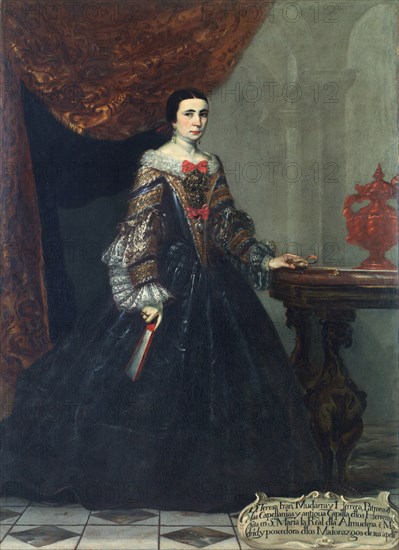 Portrait of Teresa Francisca Mudarra y Herrera, c. 1620. Artist: Coello, Claudio (1642-1693)