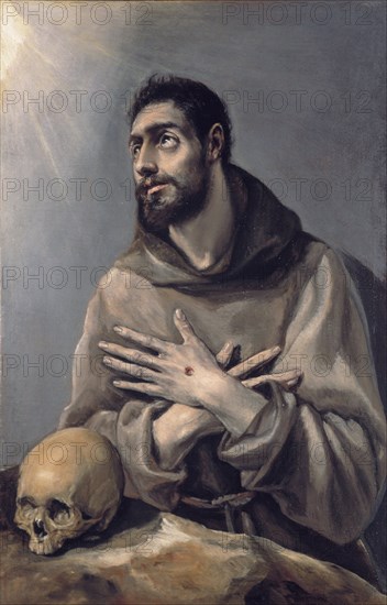 Saint Francis in ecstasy, c. 1580. Artist: El Greco, Dominico (1541-1614)