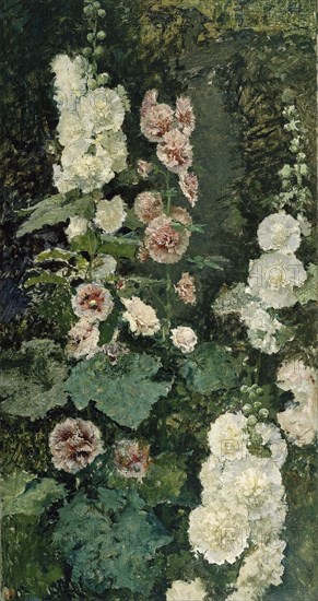 Hollyhocks, 1872. Artist: Fortuny, Marià (1838-1874)