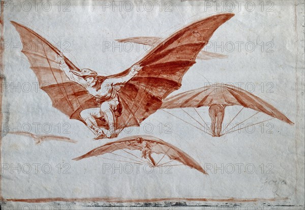 Ways of Flying, 1816. Artist: Goya, Francisco, de (1746-1828)