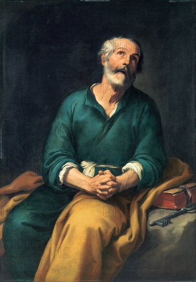 Saint Peter in Tears, c. 1655. Artist: Murillo, Bartolomé Estebàn (1617-1682)