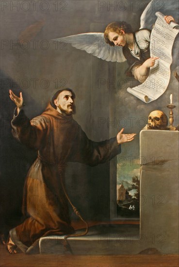 Saint Francis receives the Stigmata, First third of 17th cen.. Artist: Ribera, José, de (1591-1652)