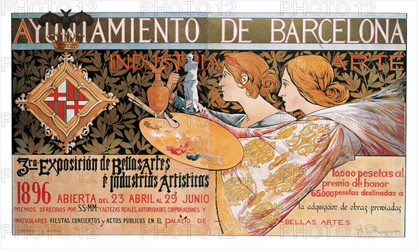 Exposición de Bellas Artes é Industrias Artísticas, 1896. Artist: Riquer Inglada, Alejandro de (1856-1920)