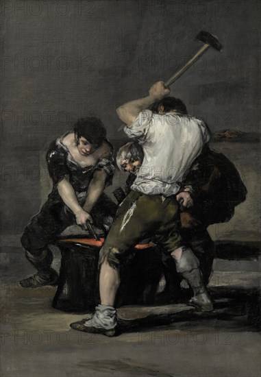 The Forge, c. 1815. Artist: Goya, Francisco, de (1746-1828)