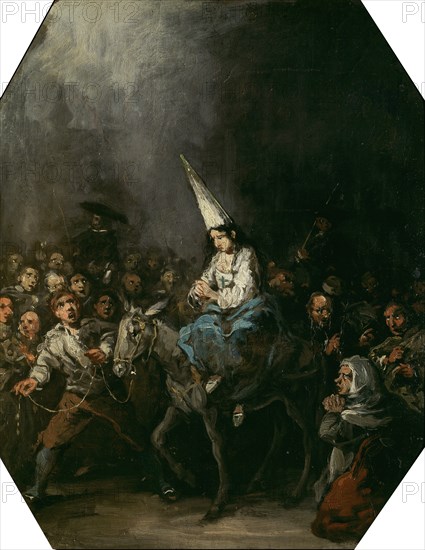 Convicted by the inquisition, ca 1860. Artist: Lucas Velázquez, Eugenio (1817-1870)