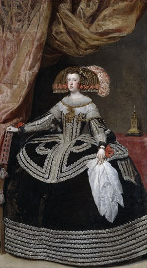 Portrait of Mariana of Austria (1634?1696), 1652. Artist: Velàzquez, Diego (1599-1660)