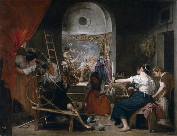 The Fable of Arachne (Las Hilanderas), c. 1657?1658. Artist: Velàzquez, Diego (1599-1660)