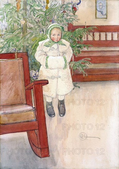 Girl and rocking chair, 1907. Artist: Larsson, Carl (1853-1919)