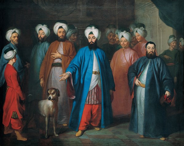 Mehmed Said Efendi and his Retinue, 1740s. Artist: Schroeder, Georg Engelhard (1684-1750)