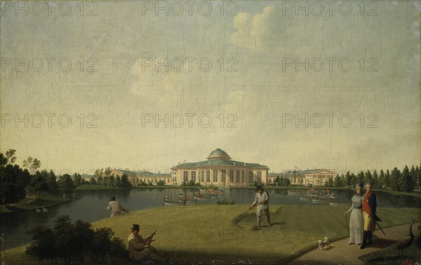 View of the Tauride Palace from the Garden, before 1797. Artist: Paterssen, Benjamin (1748-1815)