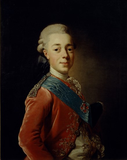 Portrait of Grand Duke Pavel Petrovich (1754-1801), 1776. Artist: Roslin, Alexander (1718-1793)