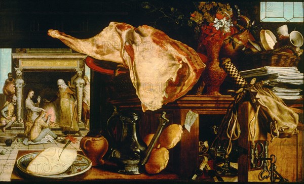 Vanity Still Life (Christ in the House of Martha and Mary), 1552. Artist: Aertsen, Pieter (1508-1575)