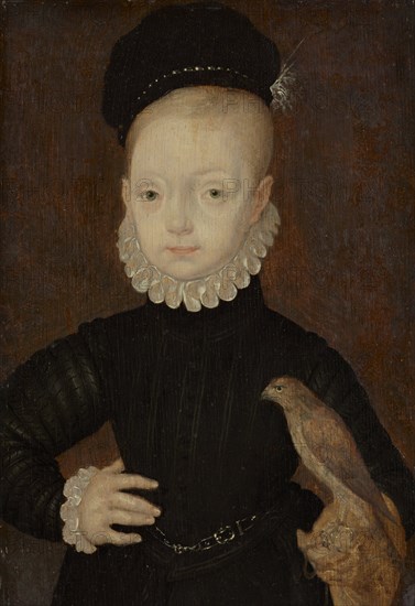 James VI and I (1566-1625), King of Scotland, as child, 1574. Artist: Bronckhorst, Arnold (active 1565-1583)