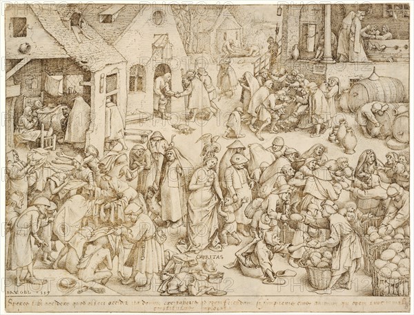 Caritas (Charity), 1559. Artist: Bruegel (Brueghel), Pieter, the Elder (ca 1525-1569)