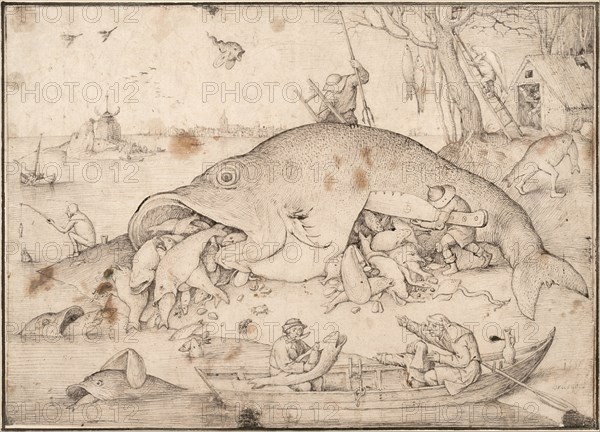 Big Fish Eat Little Fish, 1556. Artist: Bruegel (Brueghel), Pieter, the Elder (ca 1525-1569)