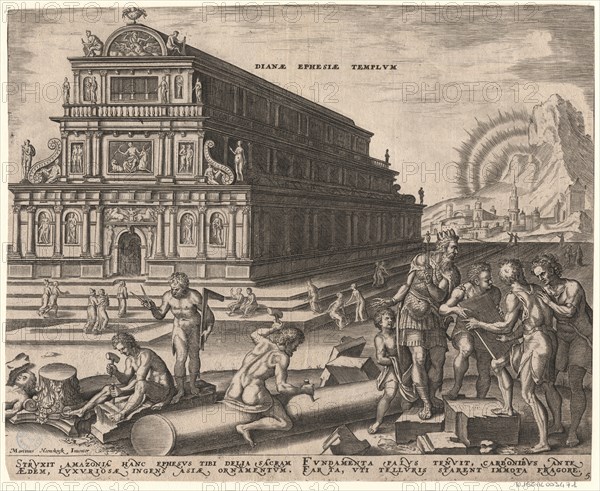The Temple of Diana at Ephesus (from the series The Eighth Wonders of the World) After Maarten van Heemskerck, 1572. Artist: Galle, Philipp (1537-1612)