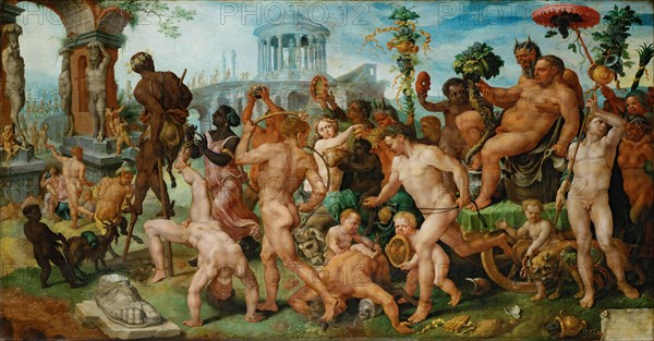 The Triumphal Procession of Bacchus, c. 1536. Artist: Heemskerck, Maarten Jacobsz, van (1498-1574)