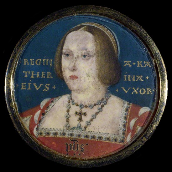 Portrait of Queen Catherine of Aragon (1485-1536), c. 1525. Artist: Horenbout (Hornebolte), Lucas (1490/95-1544)