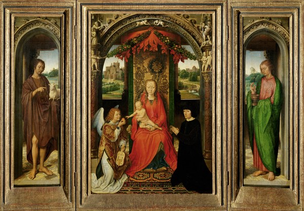 Small Triptych of St. John the Baptist, c. 1490. Artist: Memling, Hans (1433/40-1494)