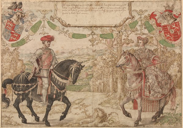 Count Jan (Johann) IV of Nassau and His Wife Maria, Countess of Loon and Heinsberg, ca 1530. Artist: Orley, Bernaert, van (1488-1541)