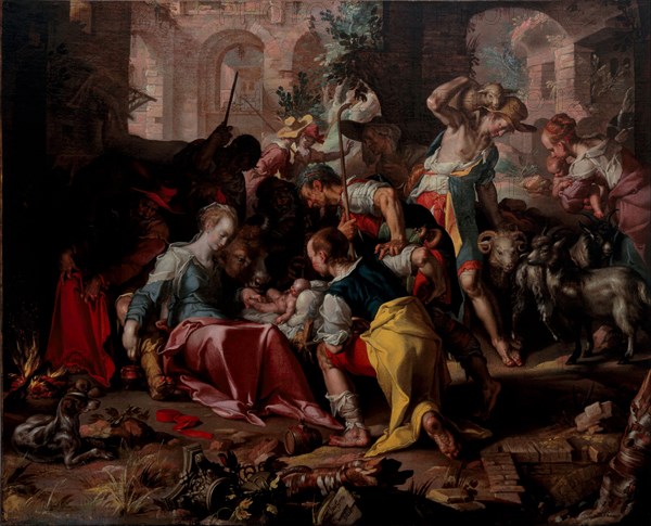 The Adoration of the Shepherds, 1598. Artist: Wtewael, Joachim (1566-1638)