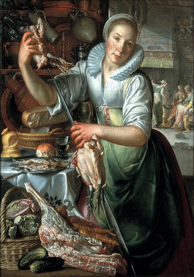 The kitchen maid, ca 1620-1625. Artist: Wtewael, Joachim (1566-1638)