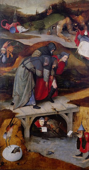 The Temptation of Saint Anthony (Detail of left wing of a triptych), Between 1495 and 1515. Artist: Bosch, Hieronymus (c. 1450-1516)