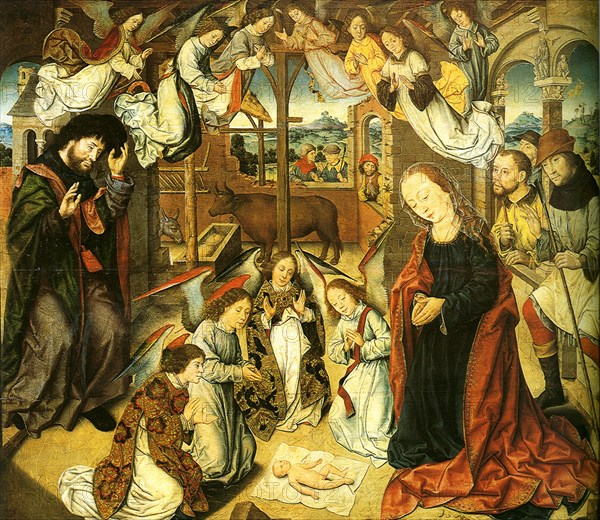 The Adoration of the Shepherds, c. 1500. Artist: Bouts, Aelbrecht (1451/54-1549)