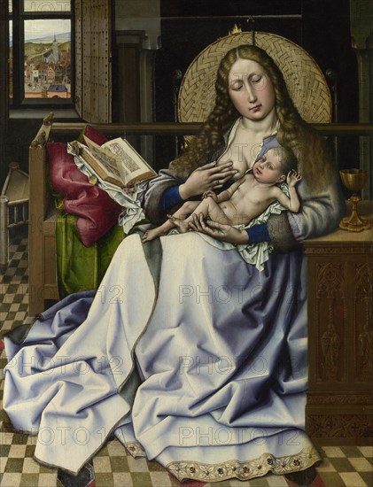 The Virgin and Child before a Firescreen, c. 1440. Artist: Campin, Robert, (School)