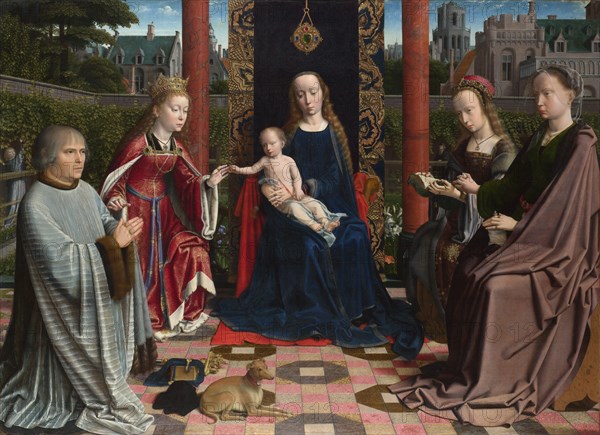 The Virgin and Child with Saints and Donor, c. 1510. Artist: David, Gerard (ca. 1460-1523)
