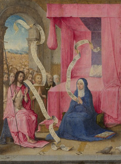 Christ appearing to the Virgin with the Redeemed of the Old Testament, c. 1500. Artist: Juan de Flandes (ca. 1465-1519)