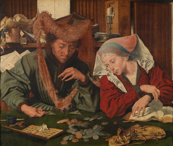 The Moneylender and his Wife, 1539. Artist: Reymerswaele, Marinus Claesz, van (ca. 1490-after 1567)