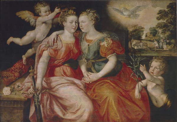 Allegory of Peace and Justice. Artist: Vos, Maerten, de (1532-1603)