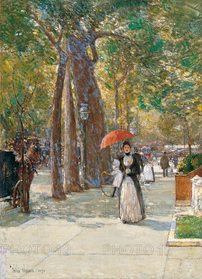 Fifth Avenue at Washington Square, New York, 1891. Artist: Hassam, Childe (1859-1935)
