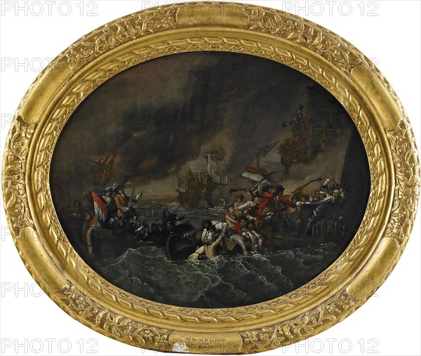 The Battle of La Hogue, 1820. Artist: West, Benjamin (1738-1820)