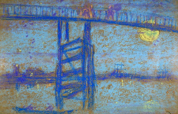 Nocturne: Battersea Bridge, 1872-1873. Artist: Whistler, James Abbott McNeill (1834-1903)