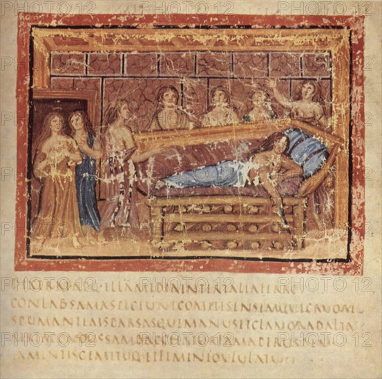 The Death of Dido, ca 400. Artist: Master of the Vatican Vergil (active ca 400)