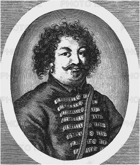 Portrait of the leader of a Cossacks insurrection Stepan (Stenka) Razin (1630-1671). Artist: Anonymous