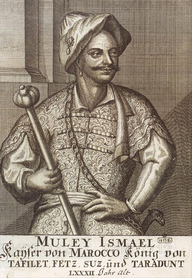 Moulay Ismaïl Ibn Sharif, King of Morocco, 1726. Artist: Anonymous
