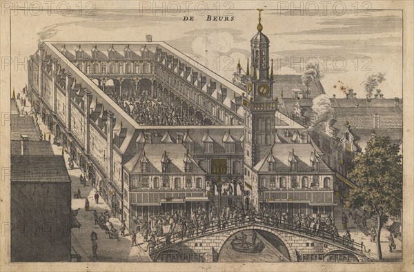 The Amsterdam Stock Exchange, Early 17th cen.. Artist: Anonymous