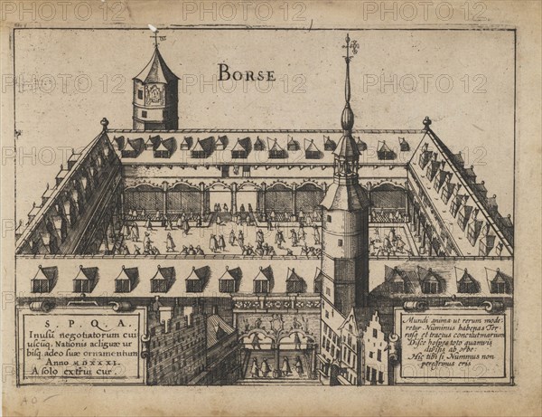 The Old Exchange in Antwerp, Early 17th cen.. Artist: Anonymous