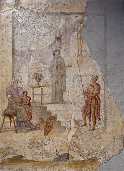 Cassandra predicts the downfall of Troy, 1st H. 1st cen. AD. Artist: Roman-Pompeian wall painting