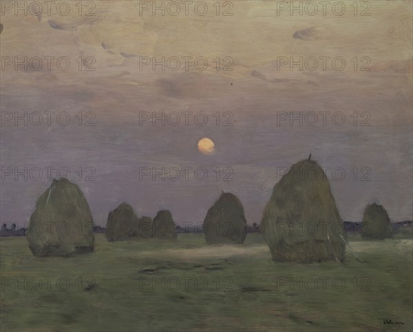 Twilight. The haystacks, 1899. Artist: Levitan, Isaak Ilyich (1860-1900)