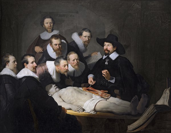 The Anatomy Lesson of Dr. Nicolaes Tulp, 1632. Artist: Rembrandt van Rhijn (1606-1669)