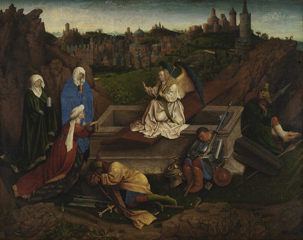 The Three Marys at the Sepulchre, c. 1440. Artist: Eyck, Hubert (Huybrecht), van (ca 1370-1426)