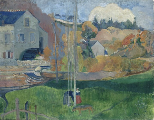 Landscape in Brittany. The David Mill, 1894. Artist: Gauguin, Paul Eugéne Henri (1848-1903)