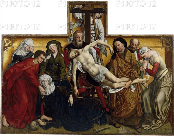 The Descent from the Cross, ca 1435. Artist: Weyden, Rogier, van der (ca. 1399-1464)