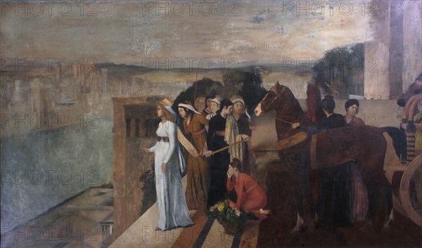 Semiramis Building Babylon, 1861. Artist: Degas, Edgar (1834-1917)