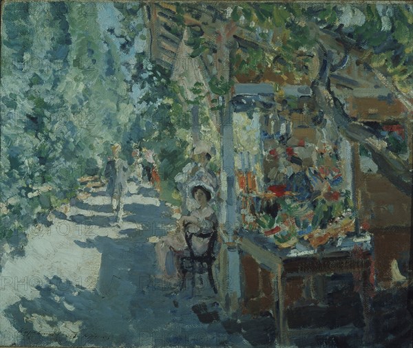 The Crimea. Fruit store, 1913. Artist: Korovin, Konstantin Alexeyevich (1861-1939)
