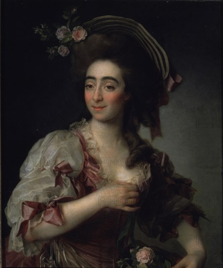 Portrait of the opera singer Anna Davia Bernucci, 1782. Artist: Levitsky, Dmitri Grigorievich (1735-1822)